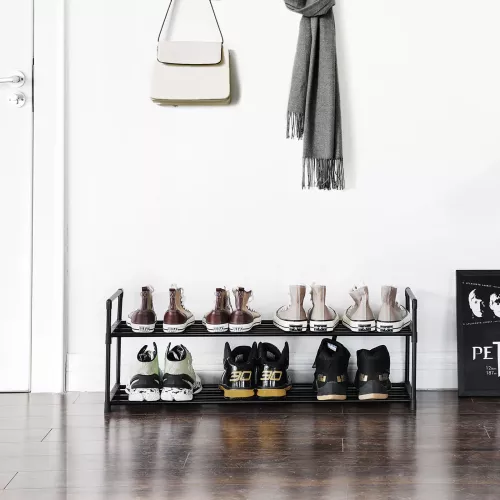 In And OutdoorMatch In And OutdoorMatch Shoe rack metal Carmen - 10 pairs of shoes - Shoe cabinet - 92 x 30 x 33 cm (64477)