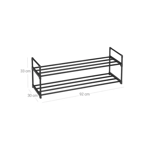 In And OutdoorMatch In And OutdoorMatch Shoe rack metal Carmen - 10 pairs of shoes - Shoe cabinet - 92 x 30 x 33 cm (64477)