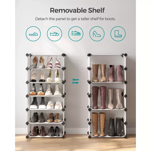 In And OutdoorMatch In And OutdoorMatch Shoe rack Winfield - White - 20 pairs of shoes - Shoe cabinet - Height 173cm (64557)