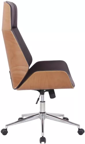 In And OutdoorMatch In And OutdoorMatch Premium office chair Deondre - Brown imitation leather - Height adjustable 44 - 52 cm- Ergonomic - Luxe  (64997)