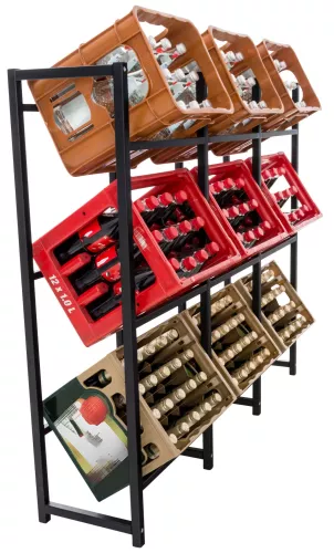 In And OutdoorMatch In And OutdoorMatch Crate Rack Victoria - Storage Rack - 9 Crates - Extra Sturdy - Metal (65904)