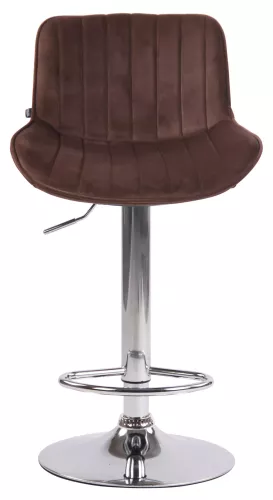 In And OutdoorMatch In And OutdoorMatch Bar stool Spencer - Brown chrome - Seat height 60-82 cm - Set of 2 - Height adjustable - For kitchen and bar - With backrest - Ergonomic bar chairs (66271)