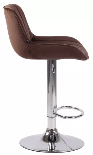 In And OutdoorMatch In And OutdoorMatch Bar stool Spencer - Brown chrome - Seat height 60-82 cm - Set of 2 - Height adjustable - For kitchen and bar - With backrest - Ergonomic bar chairs (66271)