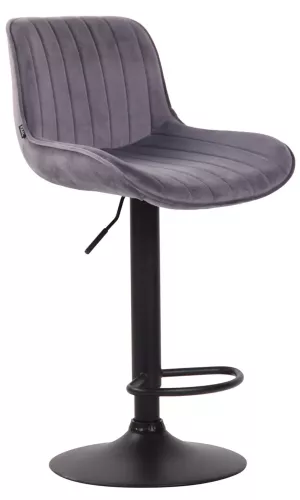 In And OutdoorMatch In And OutdoorMatch Bar stool Lonie - Grey black - Seat height 60-82 cm - Set of 2 - Height adjustable - For kitchen and bar - With backrest - Ergonomic bar chairs (66275)