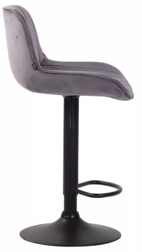 In And OutdoorMatch In And OutdoorMatch Bar stool Lonie - Grey black - Seat height 60-82 cm - Set of 2 - Height adjustable - For kitchen and bar - With backrest - Ergonomic bar chairs (66275)