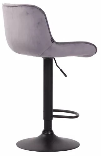 In And OutdoorMatch In And OutdoorMatch Bar stool Lonie - Grey black - Seat height 60-82 cm - Set of 2 - Height adjustable - For kitchen and bar - With backrest - Ergonomic bar chairs (66275)