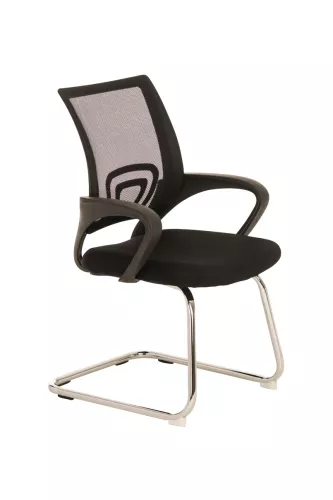 In And OutdoorMatch In And OutdoorMatch Conference chair Hugh - With armrest - Visitor chair - Canteen chair - Waiting room chair - Dining room chair - Black (66916)
