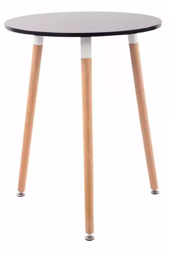 In And OutdoorMatch In And OutdoorMatch Side table Madge - Extra high - laptop table wood - Kitchen table bar - Breakfast - Bed - Round - Black - 60x60x70cm (67028)