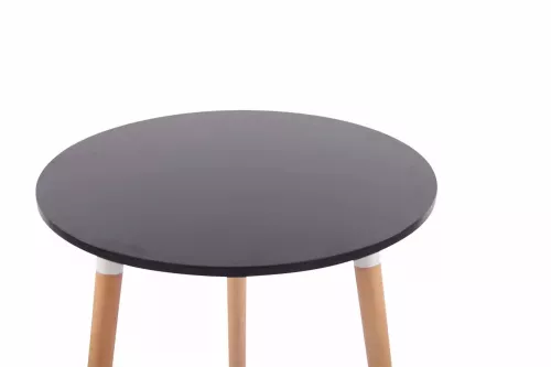In And OutdoorMatch In And OutdoorMatch Side table Madge - Extra high - laptop table wood - Kitchen table bar - Breakfast - Bed - Round - Black - 60x60x70cm (67028)