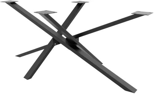In And OutdoorMatch In And OutdoorMatch Table legs Ottis - Metal - Furniture leg - Table base - Spider leg - Table leg black - 160x80x72cm (67069)