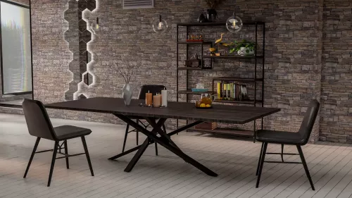 In And OutdoorMatch In And OutdoorMatch Table legs Ottis - Metal - Furniture leg - Table base - Spider leg - Table leg black - 160x80x72cm (67069)