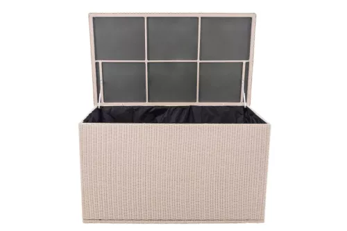 In And OutdoorMatch In And OutdoorMatch Rattan Storage Box Karelle - 148 x 85 x 84 cm Birch- Garden cushion box - Waterproof - With lid - For indoor & outdoor - Garden box (67122)