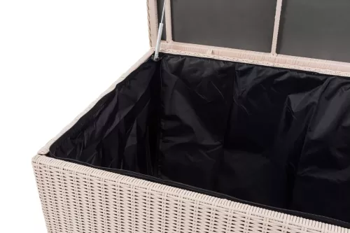 In And OutdoorMatch In And OutdoorMatch Rattan Storage Box Karelle - 148 x 85 x 84 cm Birch- Garden cushion box - Waterproof - With lid - For indoor & outdoor - Garden box (67122)