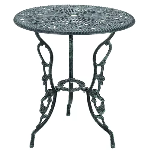 In And OutdoorMatch In And OutdoorMatch Bistro Set Stanton - Balcony Set - Cast Iron Garden Table and 2 Garden Chairs - Green - Stylish Design (67499)