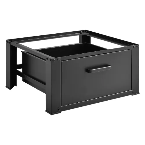 In And OutdoorMatch In And OutdoorMatch Washing Machine Plinth Booster Daniel - With Drawer - 63x54x31 - Up to 150 kg - Black - Steel (68077)