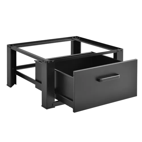 In And OutdoorMatch In And OutdoorMatch Washing Machine Plinth Booster Daniel - With Drawer - 63x54x31 - Up to 150 kg - Black - Steel (68077)