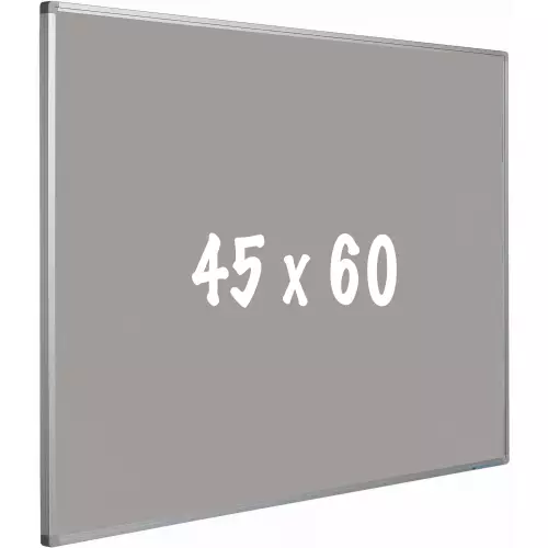 WhiteboardMatch Bulletin board cork PRO - Aluminum frame - Easy assemble - Drawing pins - Gray - Pinboards - 45x60cm (50619)