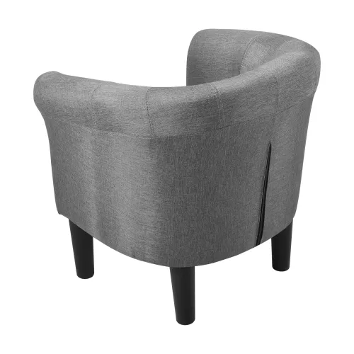 In And OutdoorMatch In And OutdoorMatch Bucket Seat Mylene - Shell Armchair - Fabric - 70x70x58 cm - Gray - Luxury Design (68203)