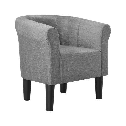In And OutdoorMatch In And OutdoorMatch Bucket Seat Mylene - Shell Armchair - Fabric - 70x70x58 cm - Gray - Luxury Design (68203)