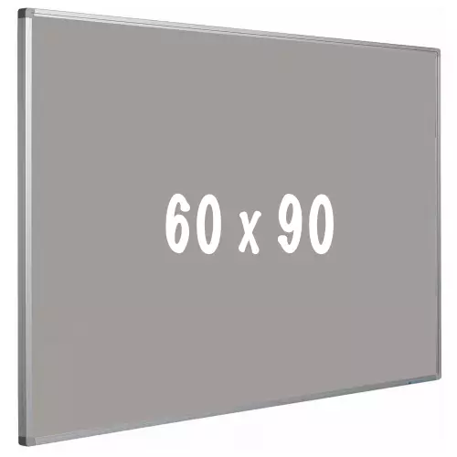 WhiteboardMatch Bulletin board cork PRO - Aluminum frame - Easy assemble - Drawing pins - Gray - Pinboards - 60x90cm (50620)