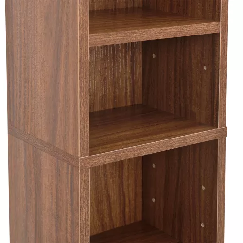 In And OutdoorMatch In And OutdoorMatch CD/DVD Cabinet Compartment Roman - Cabinet - With 6 Shelves - 90x20x20 cm - Walnut - Chipboard - Modern Design (68254)