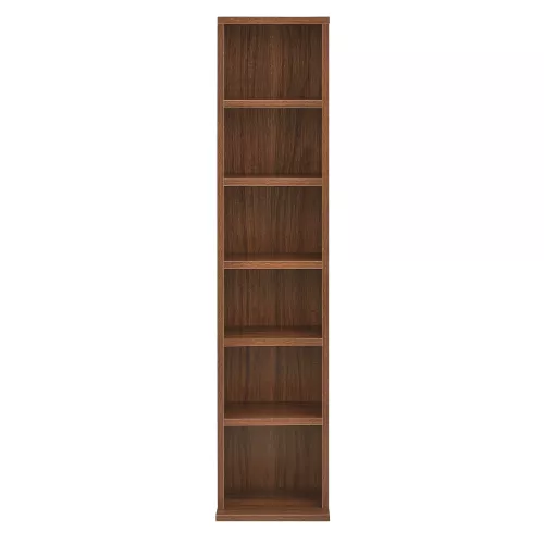 In And OutdoorMatch In And OutdoorMatch CD/DVD Cabinet Compartment Roman - Cabinet - With 6 Shelves - 90x20x20 cm - Walnut - Chipboard - Modern Design (68254)
