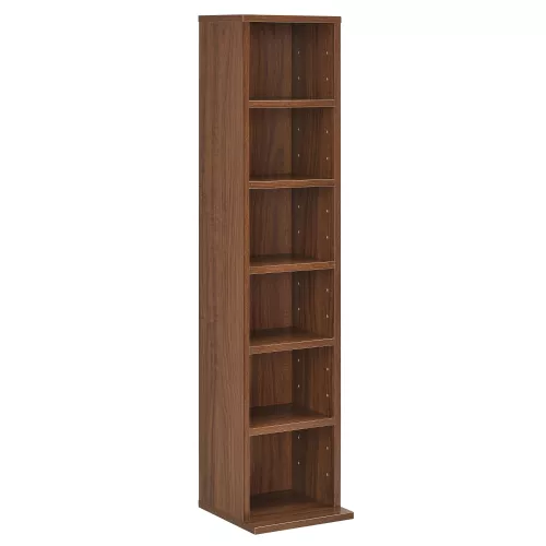 In And OutdoorMatch In And OutdoorMatch CD/DVD Cabinet Compartment Roman - Cabinet - With 6 Shelves - 90x20x20 cm - Walnut - Chipboard - Modern Design (68254)