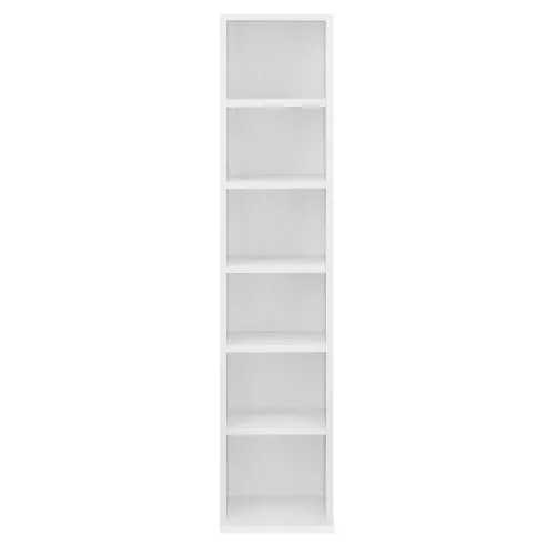 In And OutdoorMatch In And OutdoorMatch CD/DVD Cabinet Compartment Gage - Cabinet - With 6 Shelves - 90x20x20 cm - White - Chipboard - Modern Design (68258)