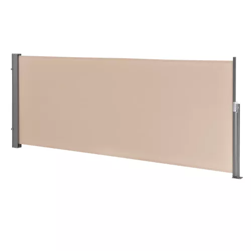 In And OutdoorMatch In And OutdoorMatch Windshield Extendable Florida - Side Awning - 100x300 cm - Sand-coloured - Luxury Look (68297)