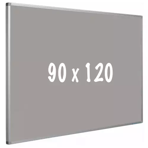 WhiteboardMatch Bulletin board cork PRO - Aluminum frame - Easy assemble - Drawing pins - Gray - Pinboards - 90x120cm (50621)