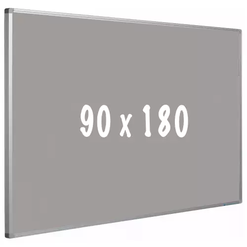 WhiteboardMatch Bulletin board cork PRO - Aluminum frame - Easy assemble - Drawing pins - Gray - Pinboards - 90x180cm (50622)