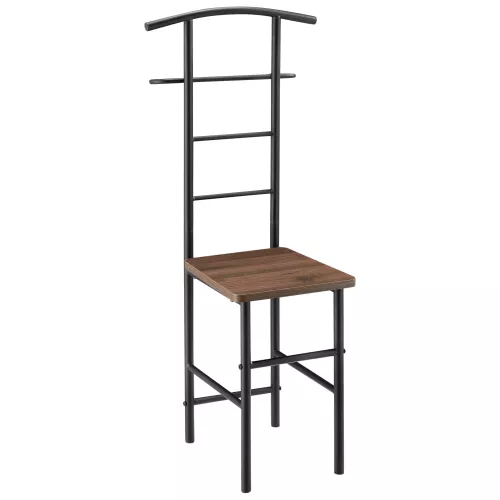In And OutdoorMatch In And OutdoorMatch Dressboy Lenna - Clothes Rack Chair - 107x45x45 cm - Walnut-colored - Modern Design (68532)