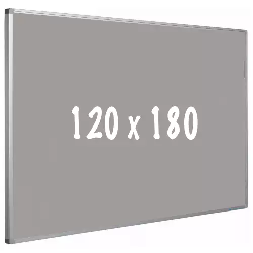 WhiteboardMatch Bulletin board cork PRO - Aluminum frame - Easy assemble - Drawing pins - Gray - Pinboards - 120x180cm (50623)