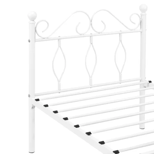 In And OutdoorMatch In And OutdoorMatch Metal Bed Yvonne - Steel - With Bed Base - 90x200 cm - White - Quick Assembly (68624)