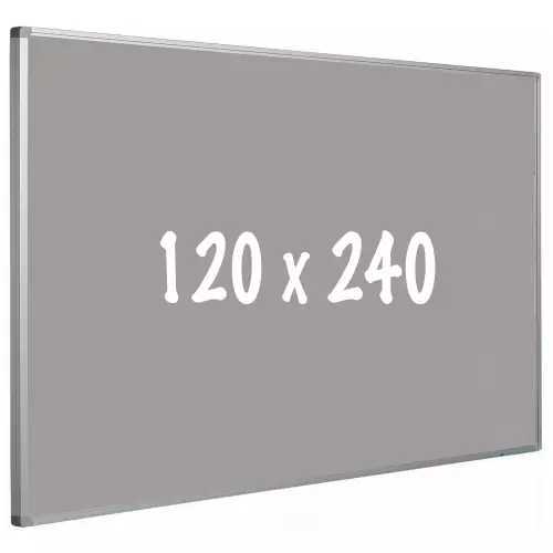 WhiteboardMatch Bulletin board cork PRO - Aluminum frame - Easy assemble - Drawing pins - Gray - Pinboards - 120x240cm (50624)