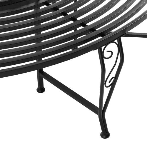 In And OutdoorMatch In And OutdoorMatch Metal Tree Bench Penelope - Ø160x84 cm - Round - Black - Steel - Weather Resistant (68659)