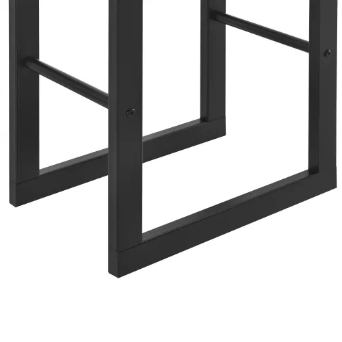 In And OutdoorMatch In And OutdoorMatch Steel Firewood Rack Cristal - Wood Storage - 50x150x25 cm - Black (68702)
