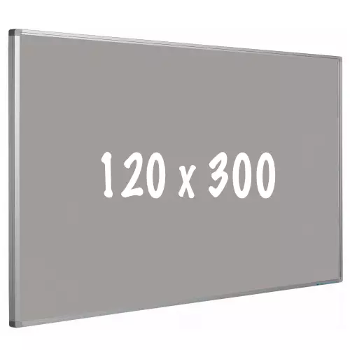 WhiteboardMatch Bulletin board cork PRO - Aluminum frame - Easy assemble - Drawing pins - Gray - Pinboards - 120x300cm (50625)