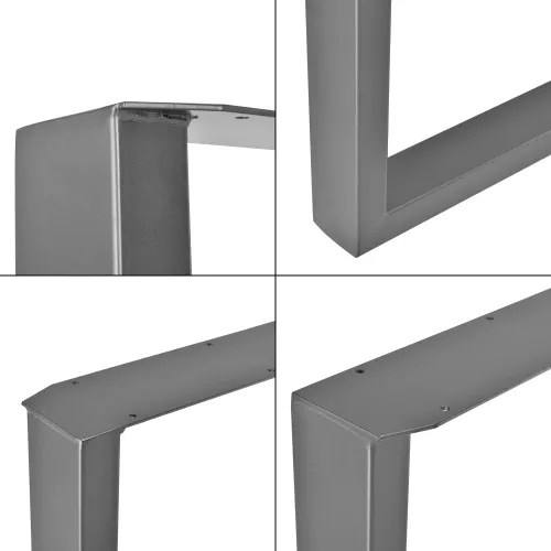 In And OutdoorMatch In And OutdoorMatch Table Leg Valerie - Steel Base - Set of 2 - U Table Leg - 90x72 cm - Grey (68829)