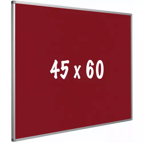 WhiteboardMatch Bulletin board cork PRO - Aluminum frame - Easy assemble - Drawing pins - Red - Pinboards - 45x60cm (50626)