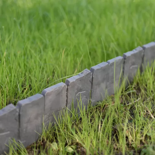 In And OutdoorMatch In And OutdoorMatch Palissade Terida - Border Edge - Plastic - 10 pieces - Stone look - Dark Gray - 250cm (68873)