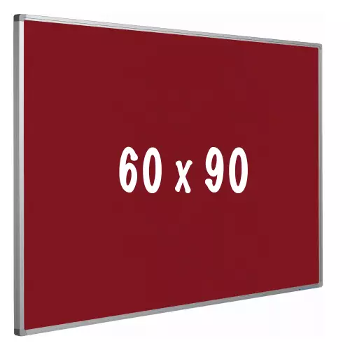 WhiteboardMatch Bulletin board cork PRO - Aluminum frame - Easy assemble - Drawing pins - Red - Pinboards - 60x90cm (50627)