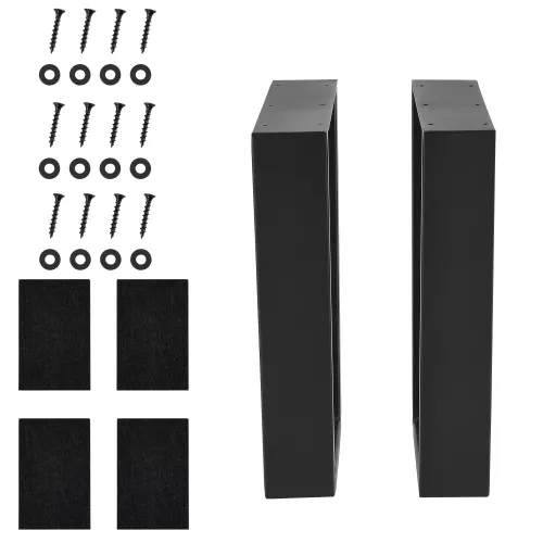 In And OutdoorMatch In And OutdoorMatch Trapezoidal Leg Manuela - Table Leg - 25-40x43 cm - Set of 2 - Black Matt - Steel (69268)