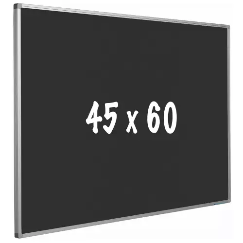 WhiteboardMatch Bulletin board cork PRO - Aluminum frame - Easy assemble - Drawing pins - Blauw - Black - Pinboards - 45x60cm (50633)