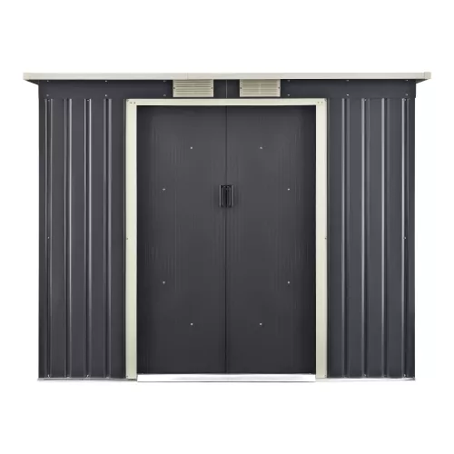 In And OutdoorMatch In And OutdoorMatch Garden House Brenda - Garden Shed - With Sliding Door - 213x130x173 cm - 4 m³ - Dark Gray - Weather Resistant (69733)