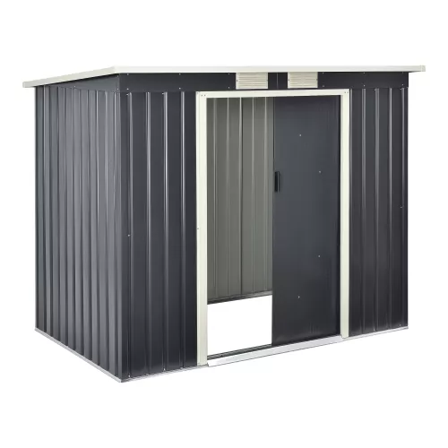 In And OutdoorMatch In And OutdoorMatch Garden House Brenda - Garden Shed - With Sliding Door - 213x130x173 cm - 4 m³ - Dark Gray - Weather Resistant (69733)