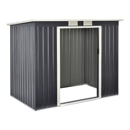 In And OutdoorMatch In And OutdoorMatch Garden House Brenda - Garden Shed - With Sliding Door - 213x130x173 cm - 4 m³ - Dark Gray - Weather Resistant (69733)