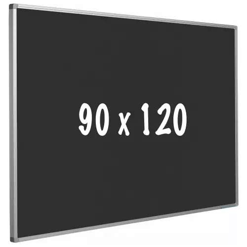 WhiteboardMatch Bulletin board cork PRO - Aluminum frame - Easy assemble - Drawing pins - Black - Pinboards - 90x120cm (50635)