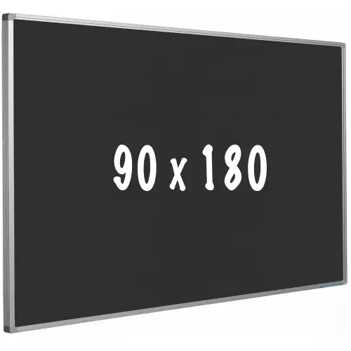 WhiteboardMatch Bulletin board cork PRO - Aluminum frame - Easy assemble - Drawing pins - Black - Pinboards - 90x180cm (50636)