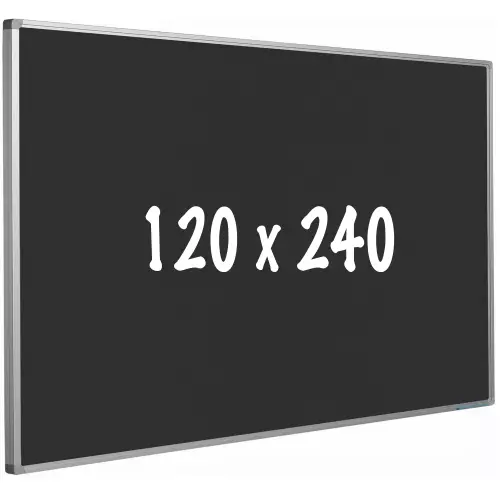 WhiteboardMatch Bulletin board cork PRO - Aluminum frame - Easy assemble - Drawing pins - Black - Pinboards - 120x240cm (50638)